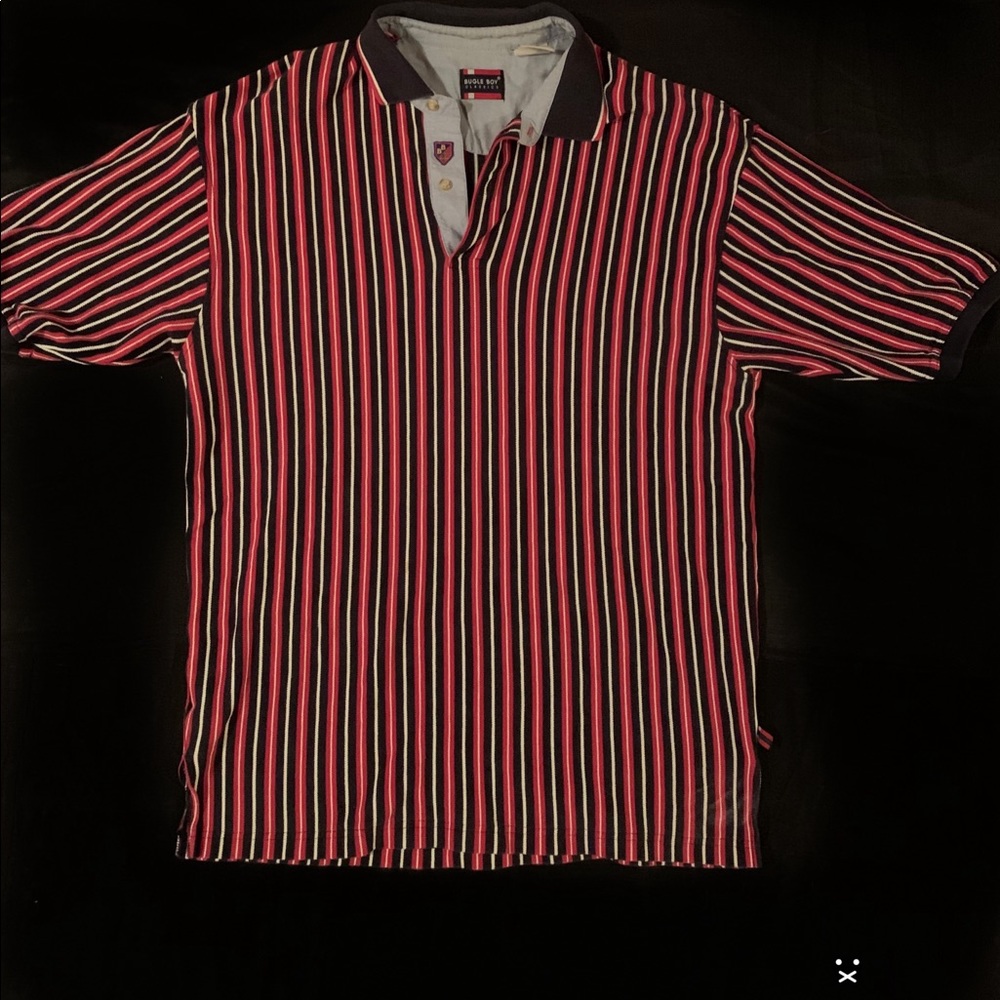 Vintage Bugle Boy Striped Polo